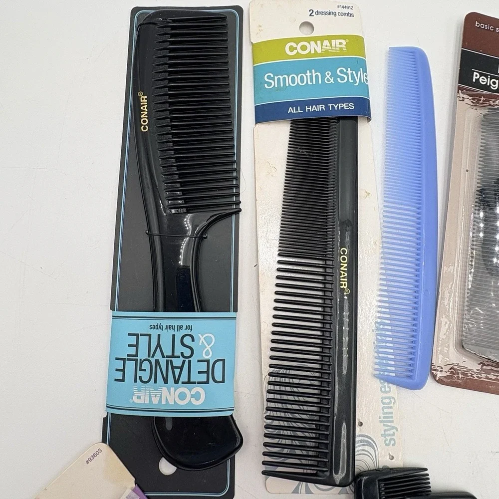 Vintage 90s Y2K Comb Lot Conair‎ Scunci Mens Grooming NOS USA